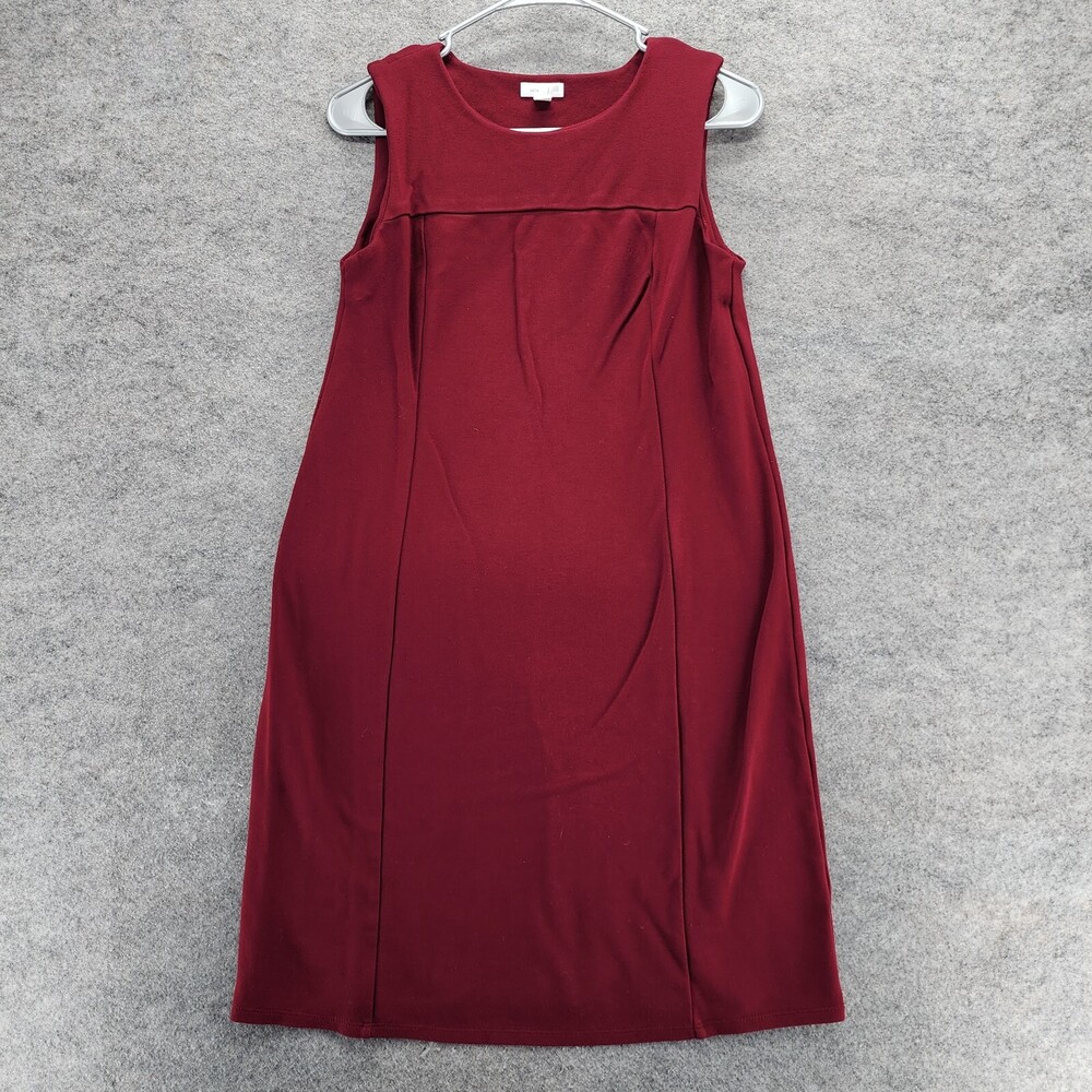 J Jill Dress Womens Small Sleeveless Red Ponte